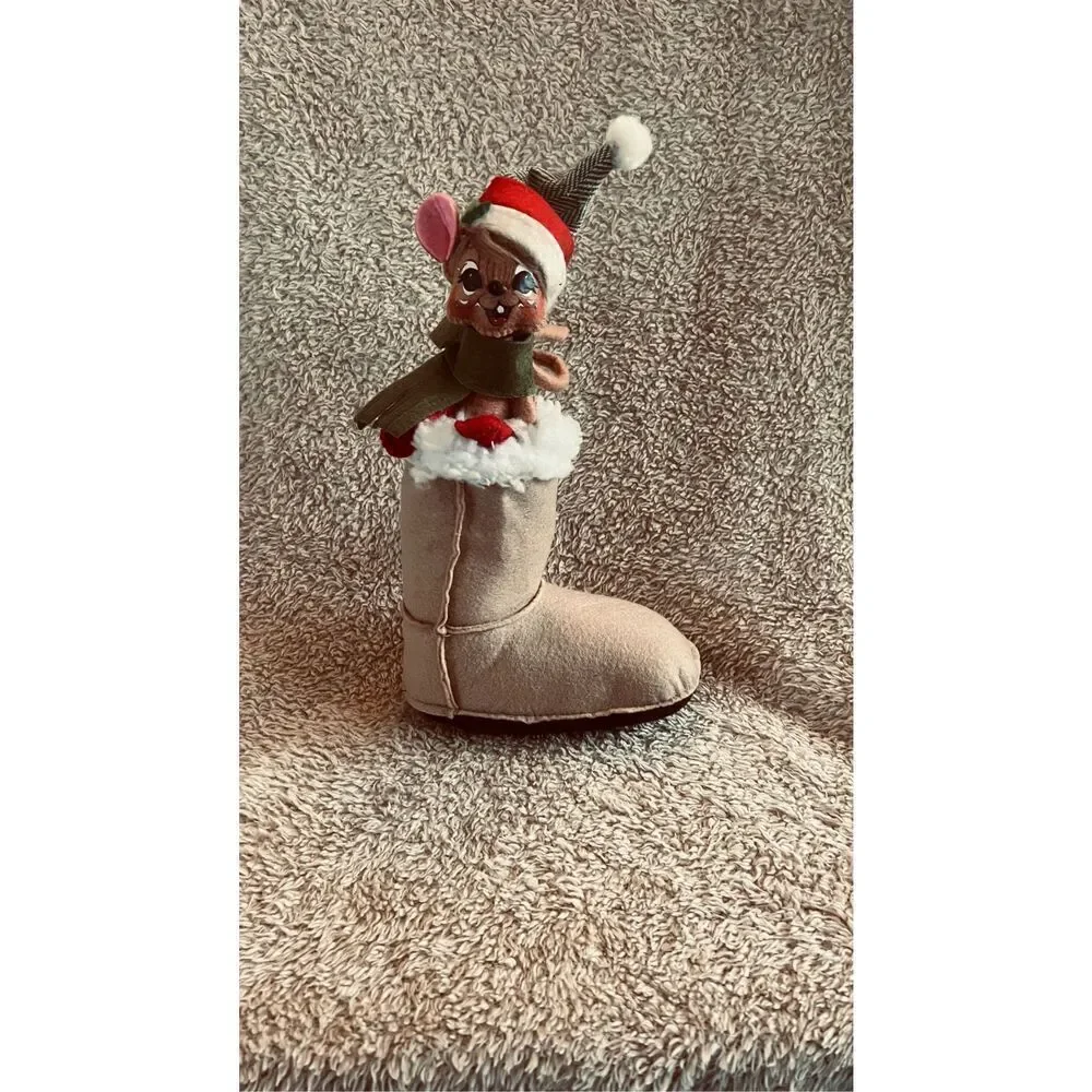 Annalee Christmas Mouse in Stocking 10